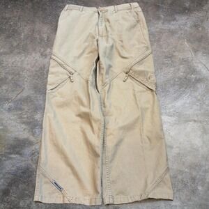 Vintage Ambiguous Baggy Wide Leg Cargo Pants Men's Size 35x31 Skater Grunge Y2K